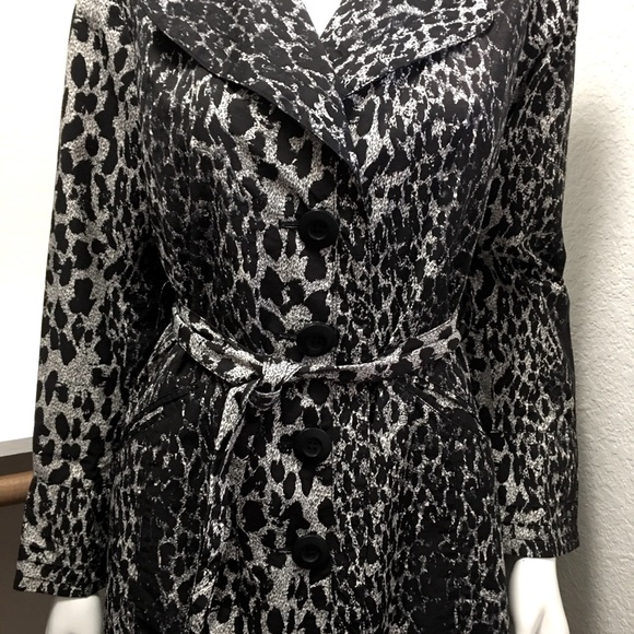 Ambition 🐆 Leopard 🧥 Trench Coat Sz M - Picture 4 of 10